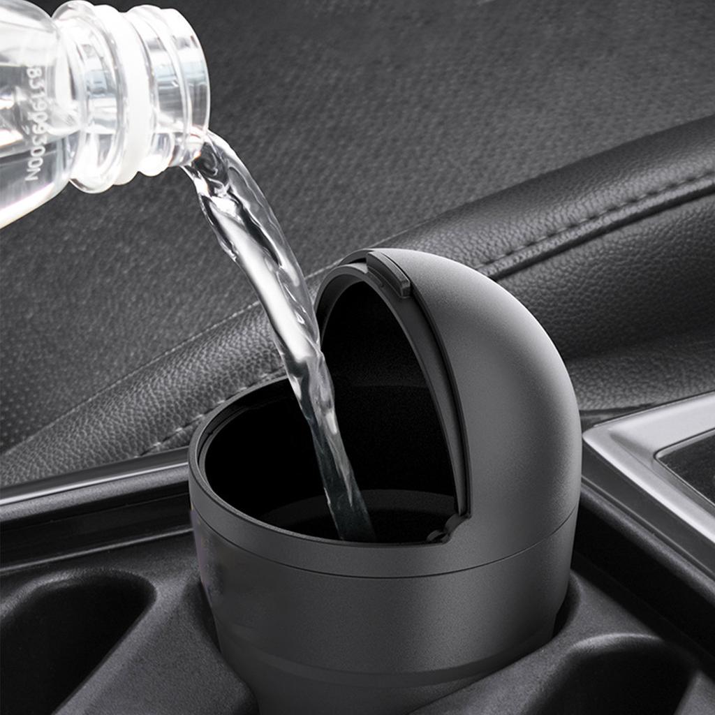 Flip Open Car Trash Bin Portable Storage Box Mini Wastebasket Flip Open Type Waterproof Auto Interior Accessories