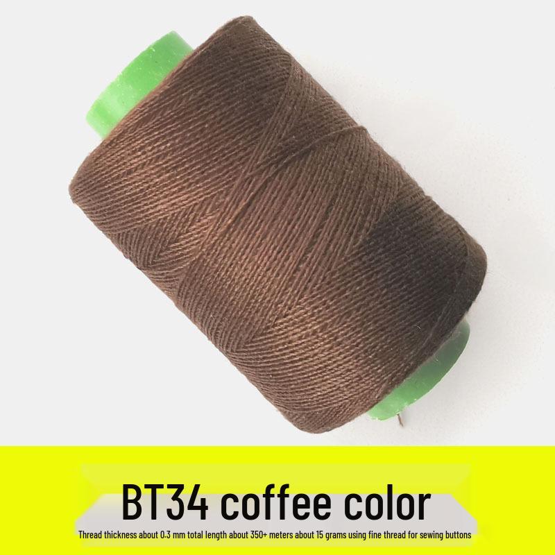 Pagoda Sewing Thread Set: Camel, Light Beige, Dark Gray, Black Coffee Small Rolls for Hand and Machine Mending.