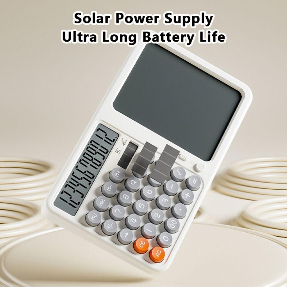 Large LCD Display Scientific Calculator Dual Power Supply 12-Digit Calculator  Students