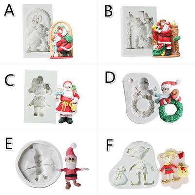 Santa Kremówka Ciasto Silikonowe Formy Czekoladowe Dekoracja Ciasto Silikonowe Formy Świąteczne Formy