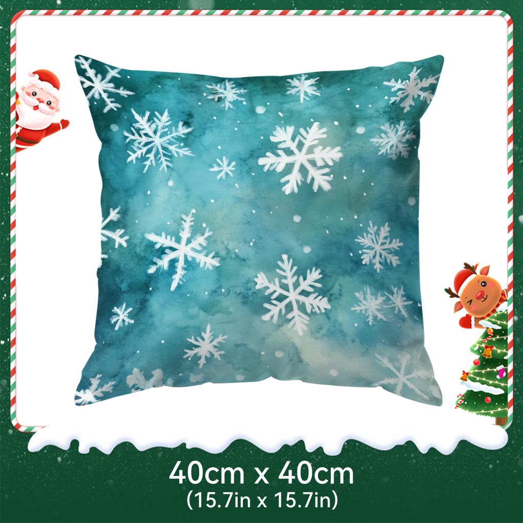 Snow Shadow Christmas Pillowcase Printed Polyester 40/45/50Cm Throw Pillowcover Decorative Sofa Cushion Pillowslip Home Decor