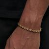 3MM Stainless Steel Twist Chain Bracelet For Men Hip Hop Square Button Titanium Steel Bracelet Retro Women Jewelry Accessories