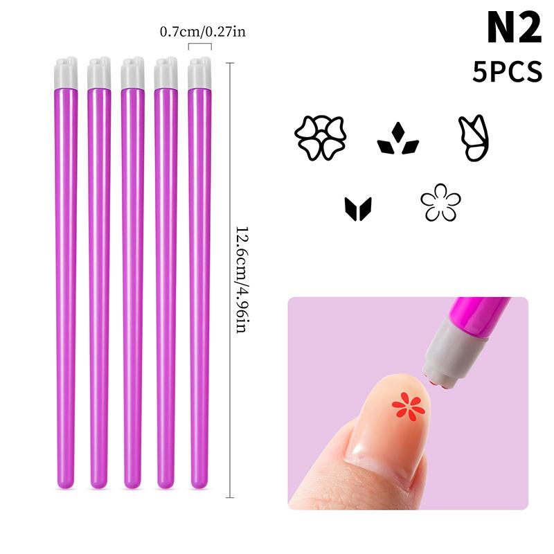 5/30Pcs Professional Nail Art Stamp Pen Set Daisy/Butterfly/Heart Nail Template Diy Nails Painting Tool Manicure