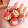 1/5pcs Rainbow EVA Cat Toys Ball Interactive Cat Dog Play Chewing Rattle Scratch Ball Training Balls Pet Toys Supplies
