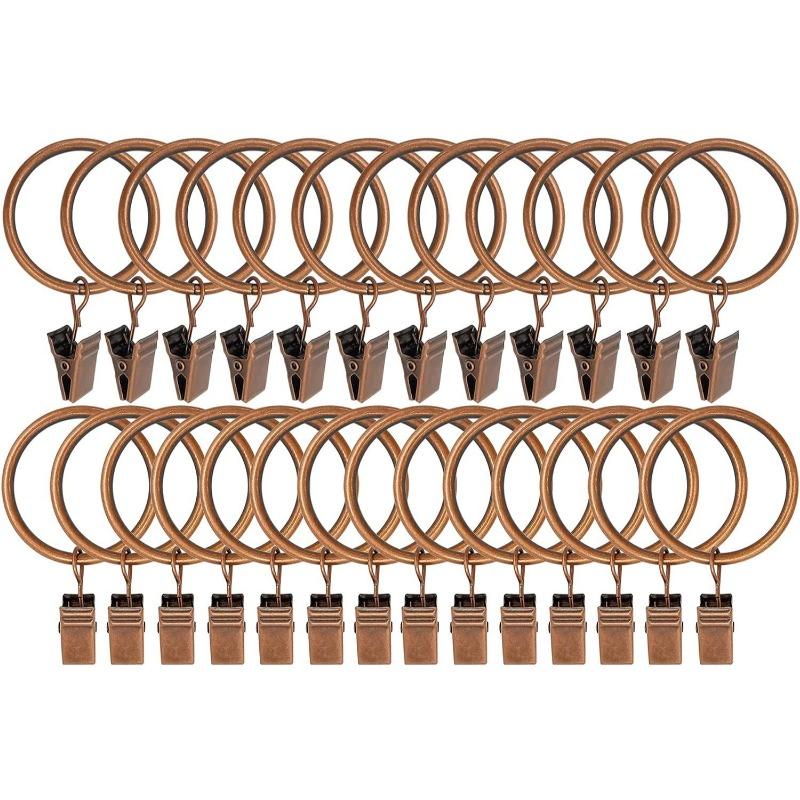10-30Pcs Curtain Rings Clips for Curtain Hanging Photos Hats Rustproof Vintage Decoration Wire Holder Home DIY Storage Clips