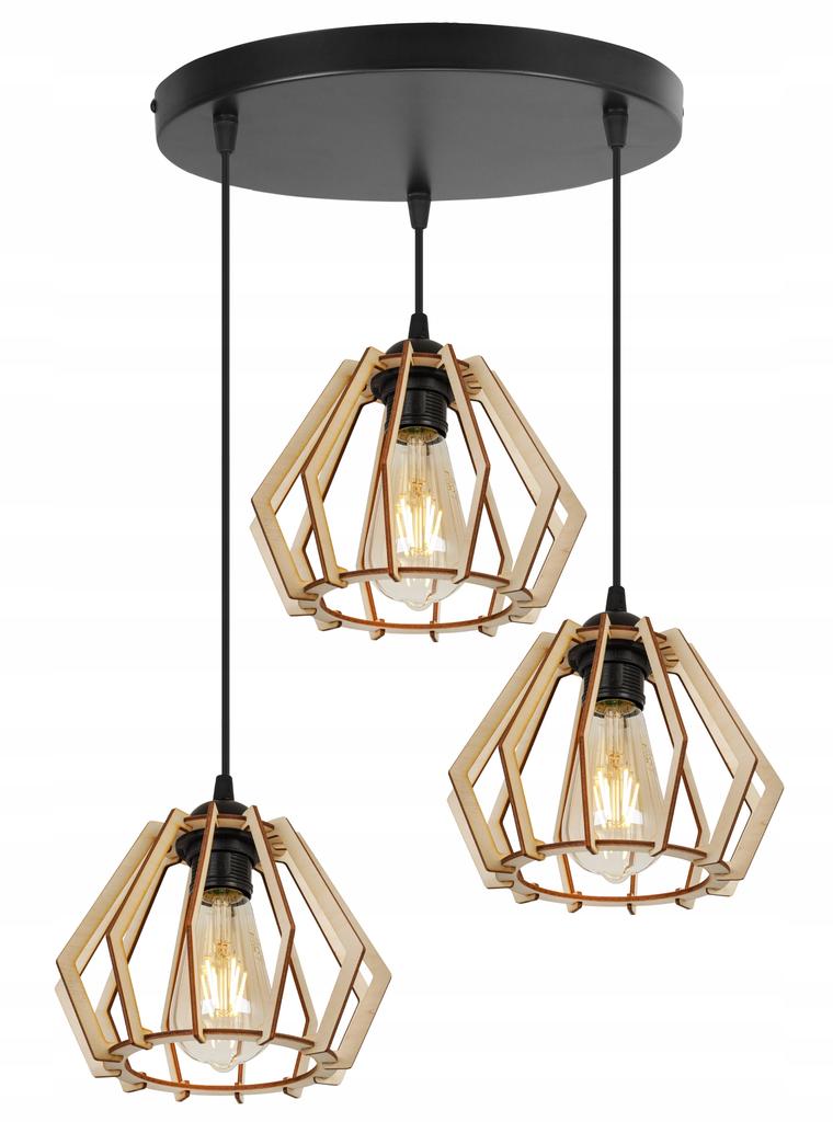 MODERN WOODEN LED CEILING HANGING LAMP