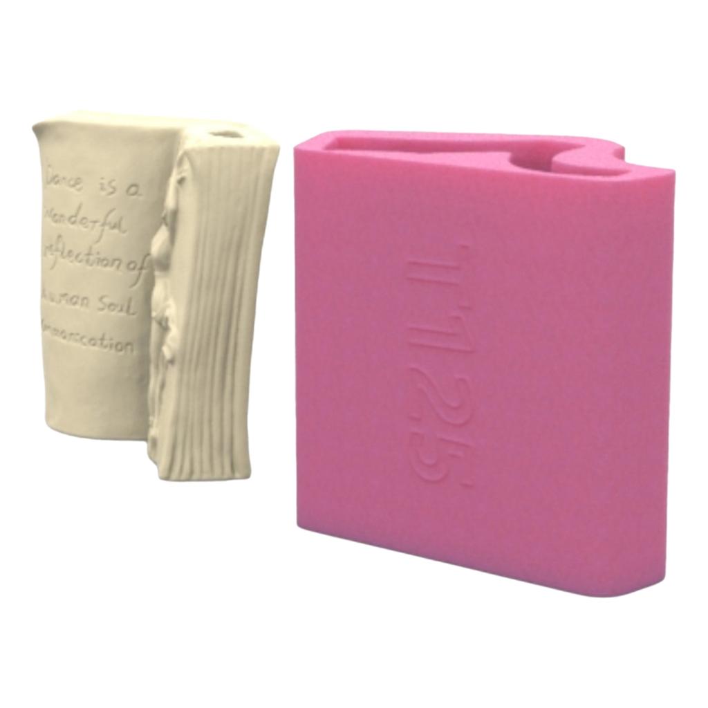 Silicone Flower Vase Molds Face Book Shape Flowerpot Moulds Planter Molds Silicone Texture for Hand-Making Planter