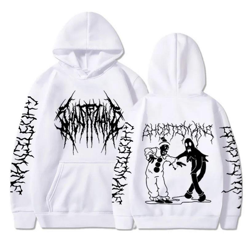 

Худі з двостороннім принтом Ghostemane L білий