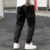 Pantaloni Cargo da Uomo Tuta Casual da Uomo Multi-tasche Vita Elastica Pantaloni alla Caviglia Autunno Sport Outdoor Pantaloni Monocolore