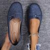 Women's Round Toe Loafers Large Size Retro Comfortable Soft Sole Flats Lightweight Breathable Daily Outdoor Slip On Casual Shoes