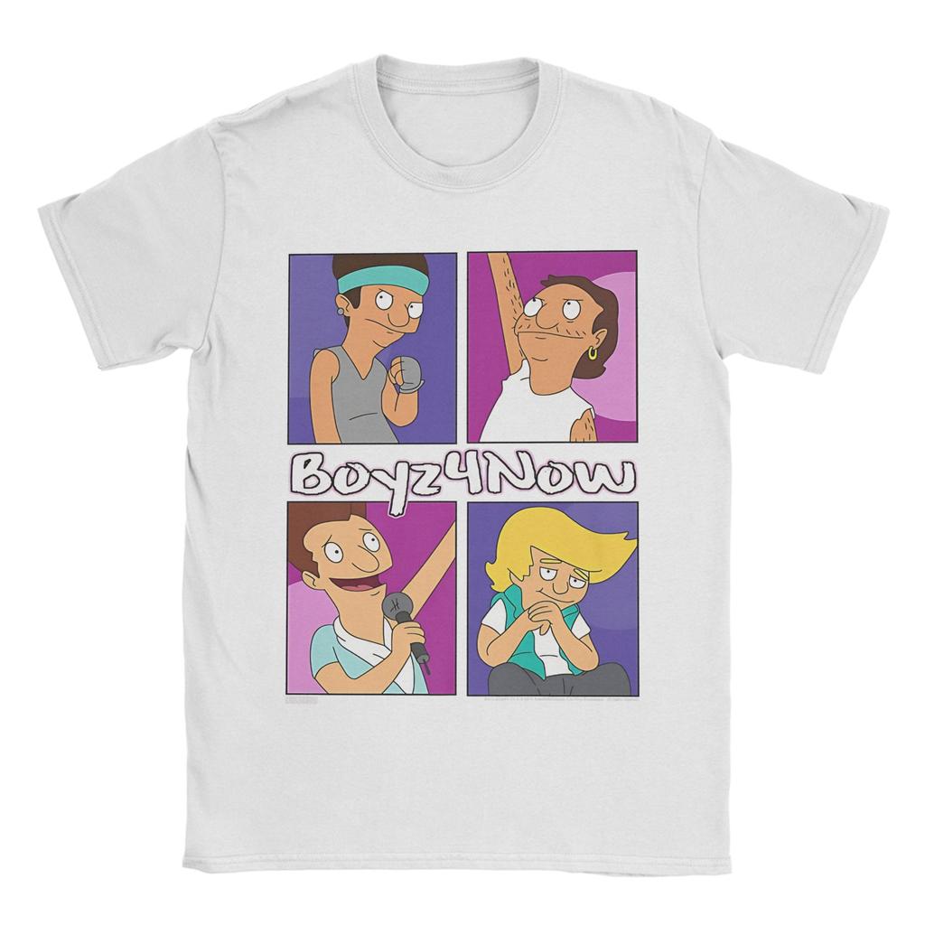Bobs Burgers Family Shot & Teddy Logo  Tshirts Men Cotton Clothing Casual  Crewneck Short Sleeve