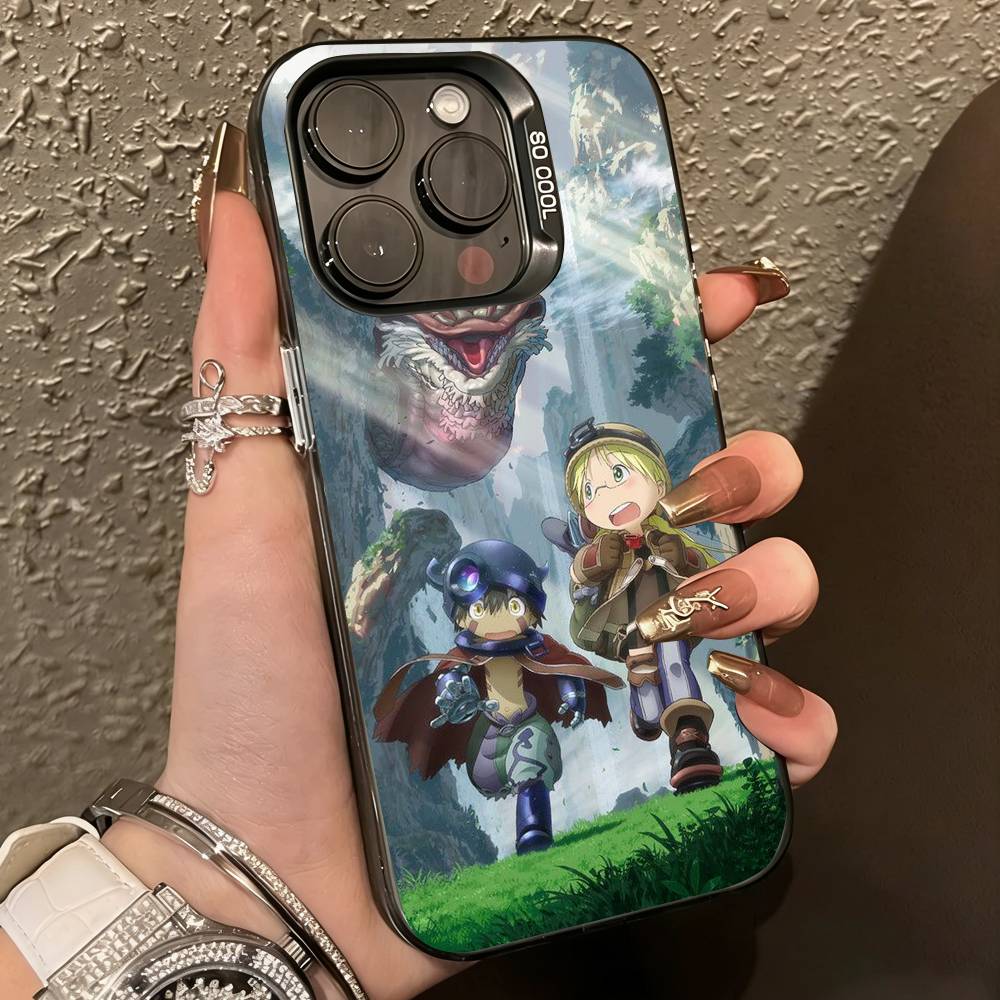 M-MADE IN A-ABYSS Riko Phone Case For iPhone 17,16,15,14,13,12,11 Plus,Pro Max,XS,Colorful Silver Black Cover