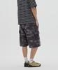 URBANAGE Bermuda Camo Wide Cargo Sweat Shorts_Charcoal