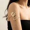 Hollow Leaf Adjustable Metal Bracelet - Simple, Fashionable, Lightweight Jewelry for Women