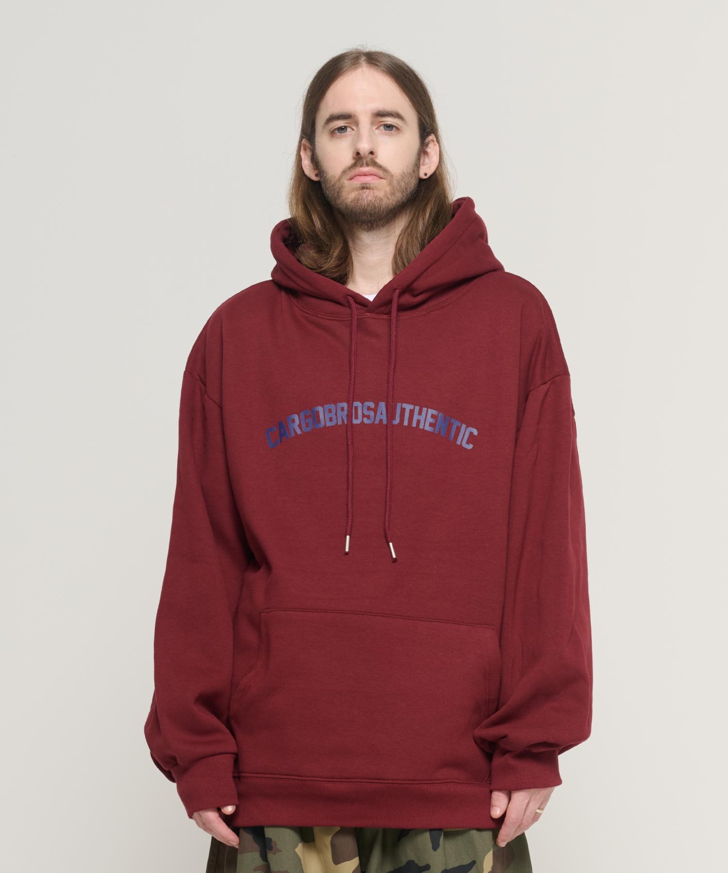 Cargo Bros Arch Logo Oversized Hoodie (Burgundy) M (Brushed)