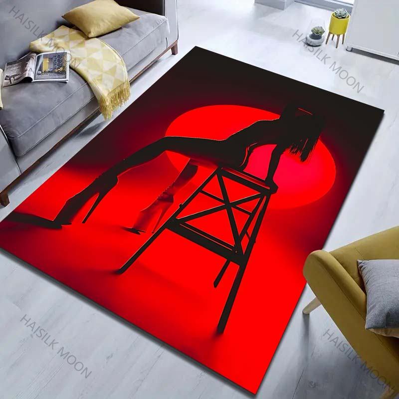 15 Sizes Pole Dance Art Print Carpet for Living Room Bedroom Sofa Doormat Decor Area Rug Non-slip Floor Mat for Gifts
