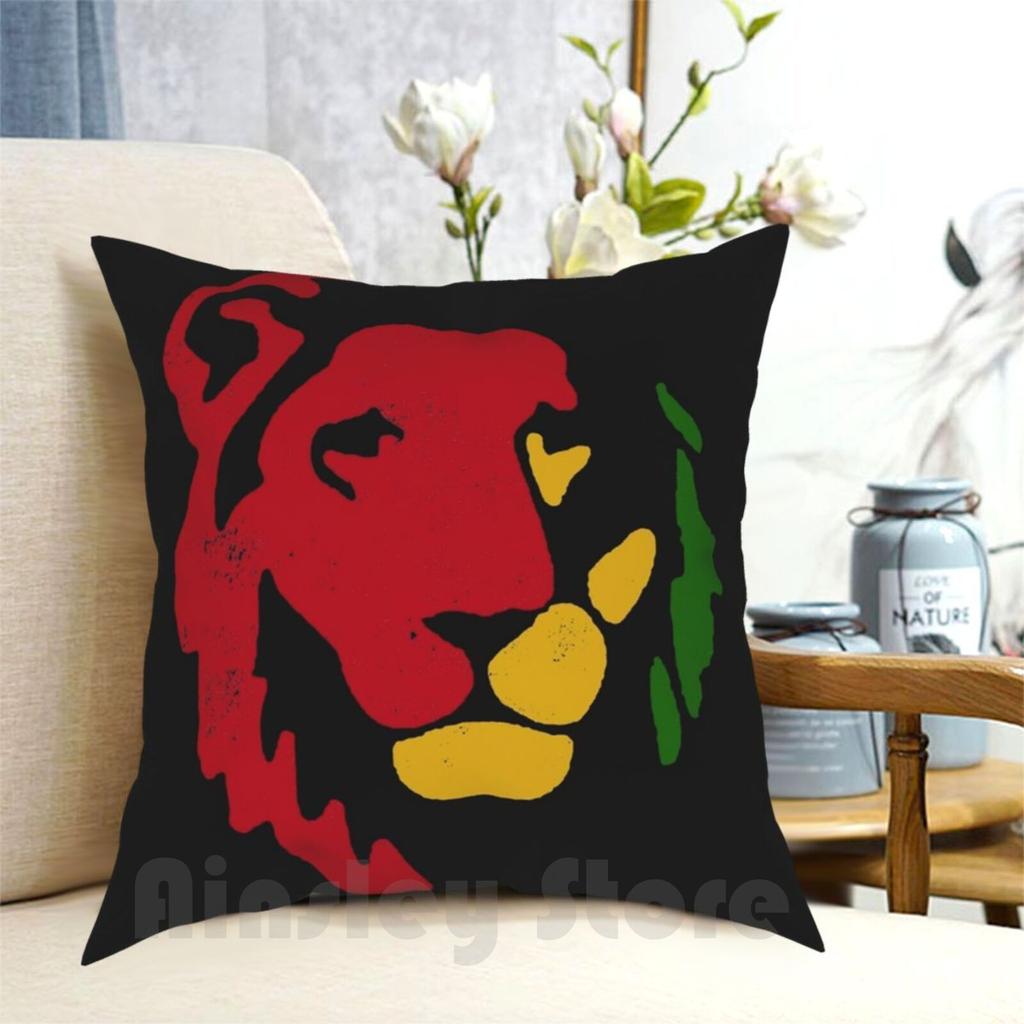 Lion Rasta Reggae Pillow Case Printed Home Soft DIY Pillow Cover Lion Reggae Cat Cats Lions Tigers Tiger Music Rasta Rasta