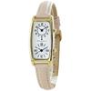 Salvatore Marra Women's Watch with Leather Strap, Rectangular/Square, Dual Time (No. 1 Beige)