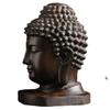 1/2pcs Wooden Sakyamuni Statue 6cm Creative Tathagata Figurine Mahogany Buddha Head India Art Craft