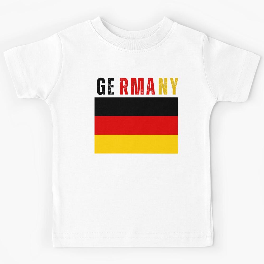 Germany Flag Minimalist Vintage Typography Design Kids T-Shirt 150