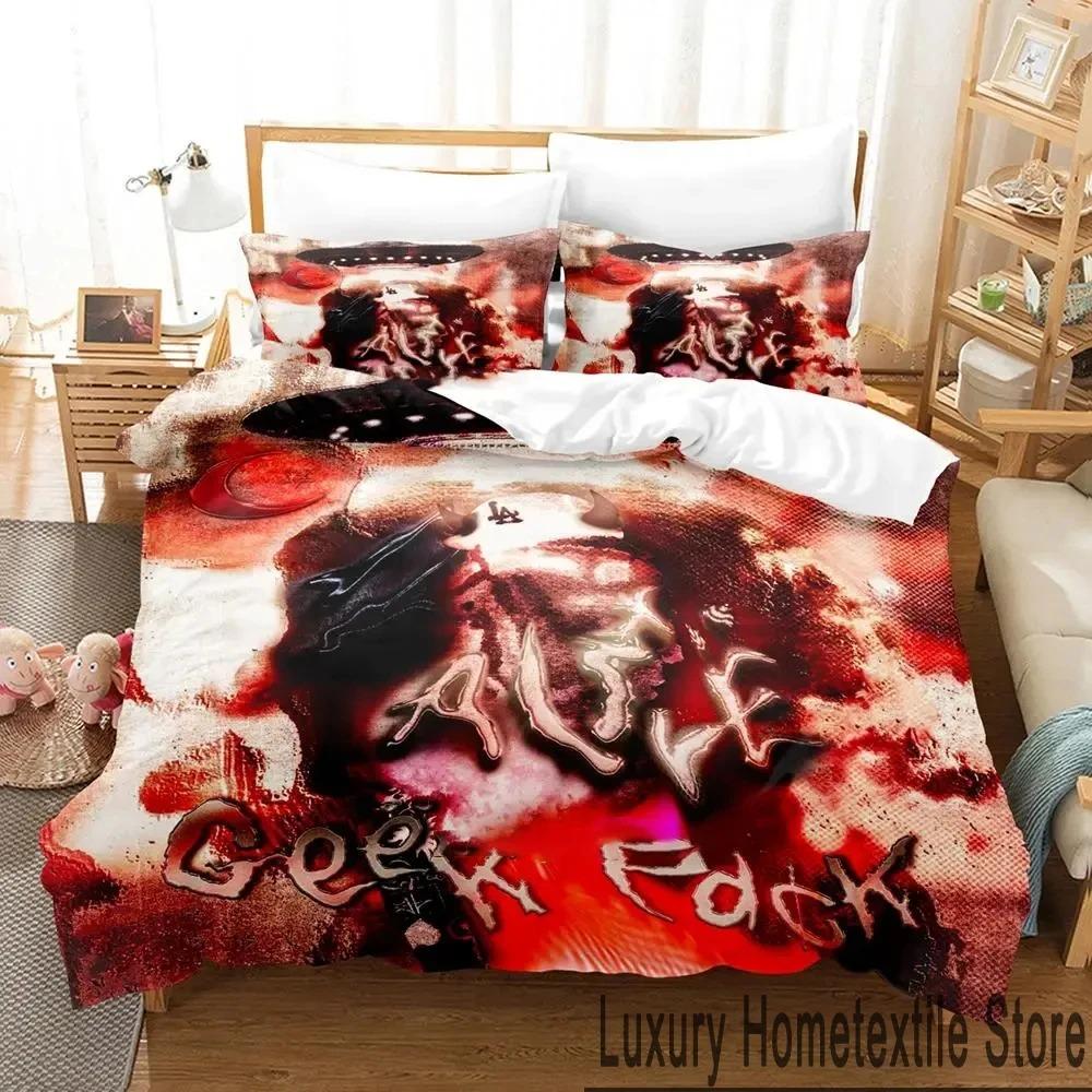 3D Druck Yeat Rapper Bettwäscheset Doppel Einzel König Bettbezug Bettdecke Kissenbezug Jungen Mädchen Erwachsene Schlafzimmer