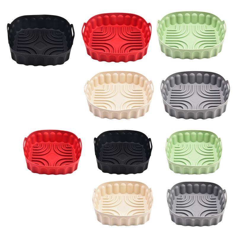 Silicone Air Fryer Baking Pan and Mat Set