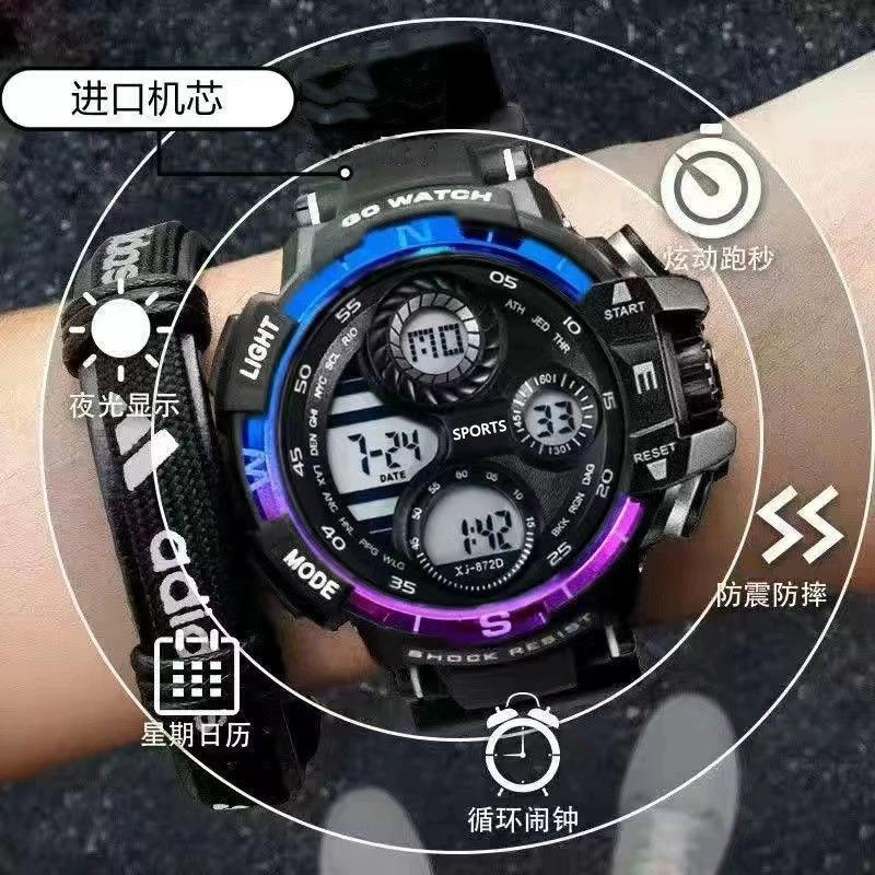New Men's Single Display Electronic Digital Function Luminous Waterproof Sports Trend Watch