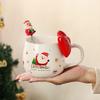 Christmas Ceramic Cup Cute Bow Mug Coffee Cup Christmas Gift High Quality Water Cup Souvenir