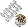 Organizer Lid Insert Flower Glass Bottle Covers Silver Lid with Straw Hole Square Grides Lid Suitable for Arrangements