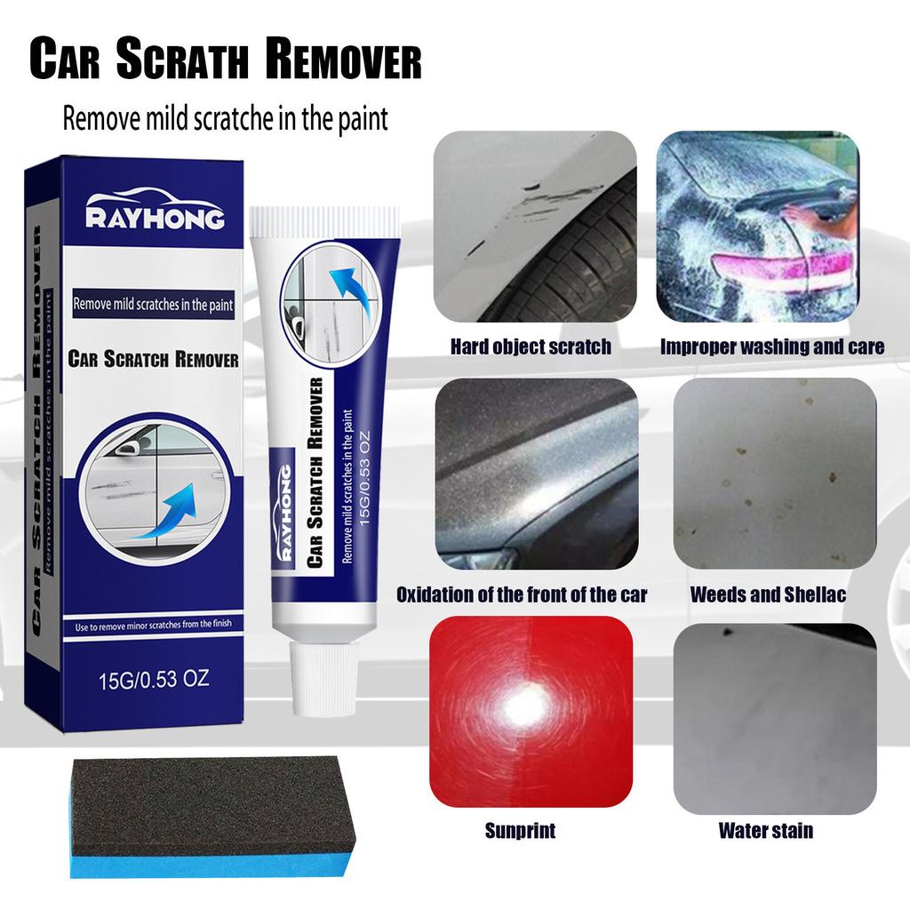 Scratch Remover - Car Paint Repair Wax, Fix Light Scratches & Scuffs, Portable Car Polish Kit for All Vehicles