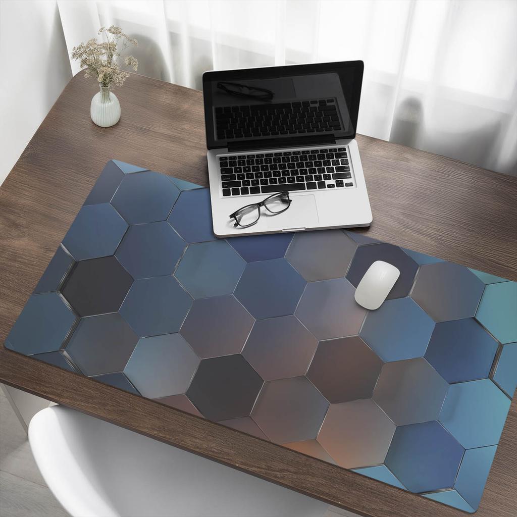 Anti-slip Office Desk Pad Hexagonal Gradient 120x60 Cm