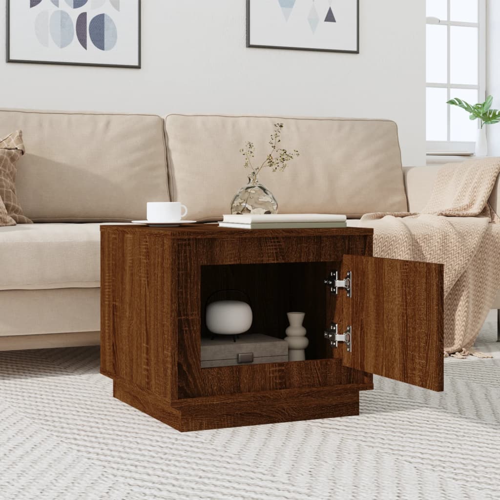  Coffee Table, Brown Oak, 51x50x44cm, Wood-based Material