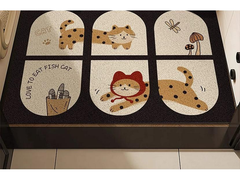 Non-Slip PVC Entrance Door Mat - Stain-Resistant, Cuttable, Coil Mat for Hallway/Mudroom