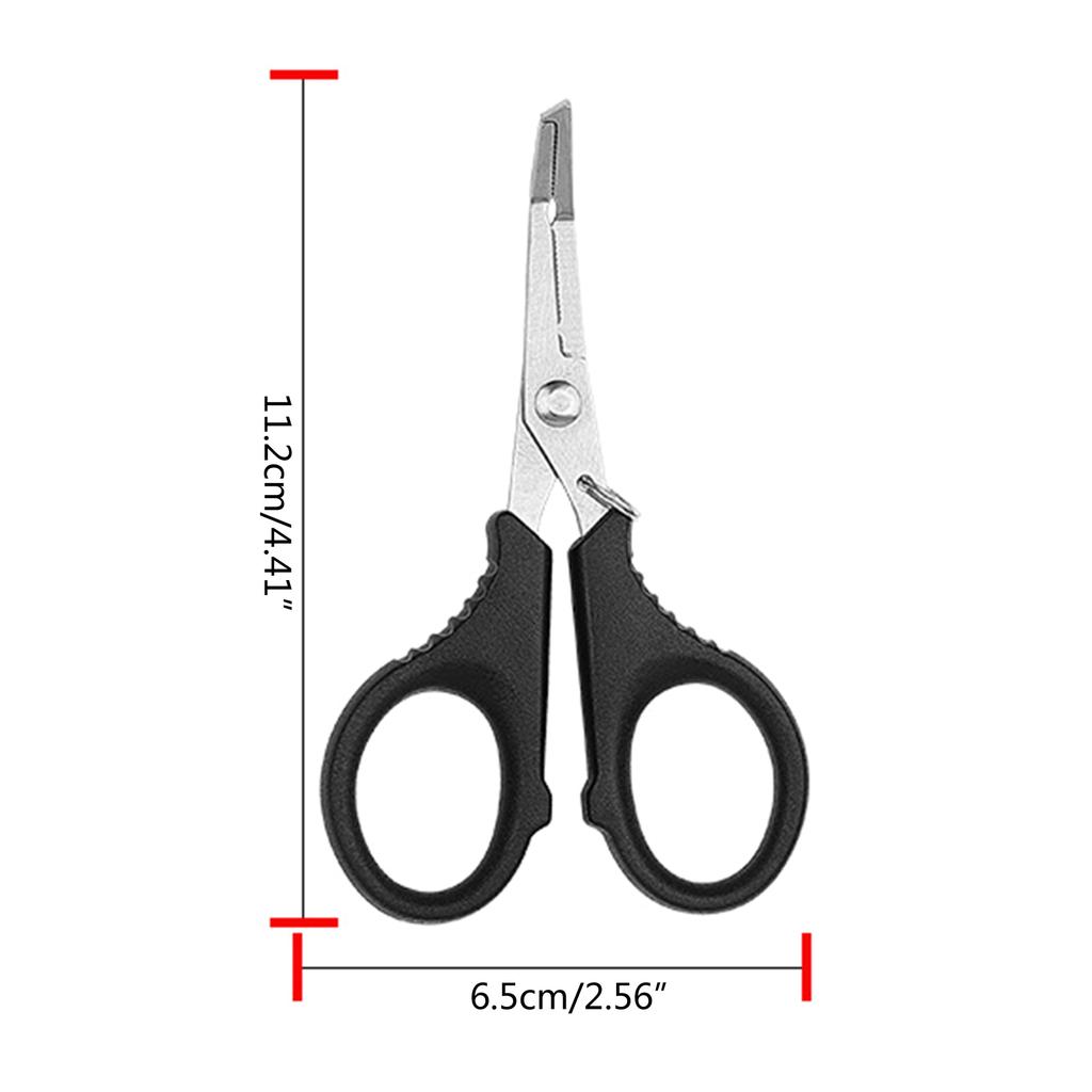 Multifunctional Fishing Plier Fish Hook Remover PE Line Cutter Scissors with Hooked Tip Practical Fishing Tool Durable
