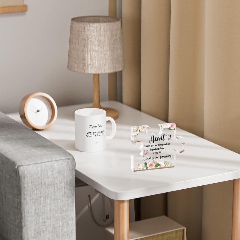 Best Aunt Ever Puzzle - Heartfelt Acrylic Gift from Niece/Nephew