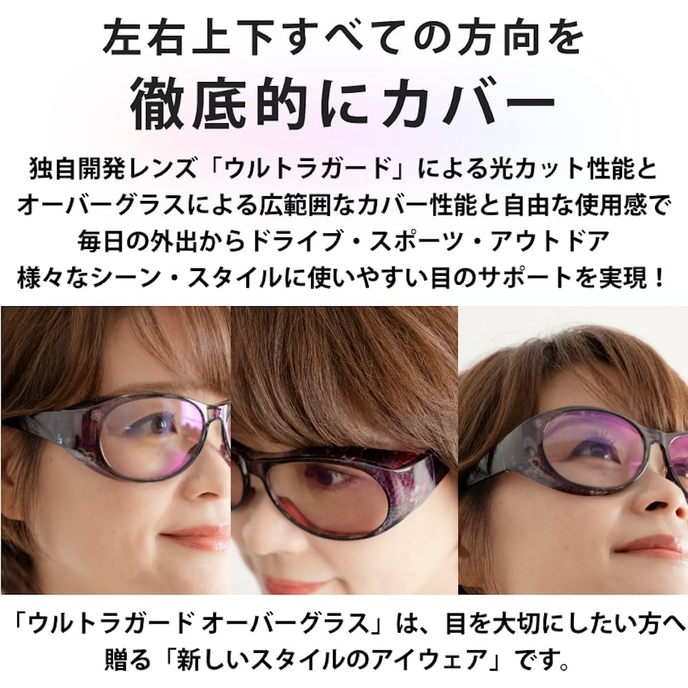 Tokai Optical Ultraguard Overglasses Sunglasses Over Glasses Gift for Women and Men Stylish Blue Light Blocking Lutein Polycarbonate Gift UV