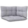 Vidaxl 3-Cz. Garden Lounge Set, Grey Cushions, Pine