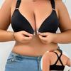 Front-Closure Seamless Wire-Free Plus Size Bra - Breathable, Sexy, Adjustable with Beautiful Back Design