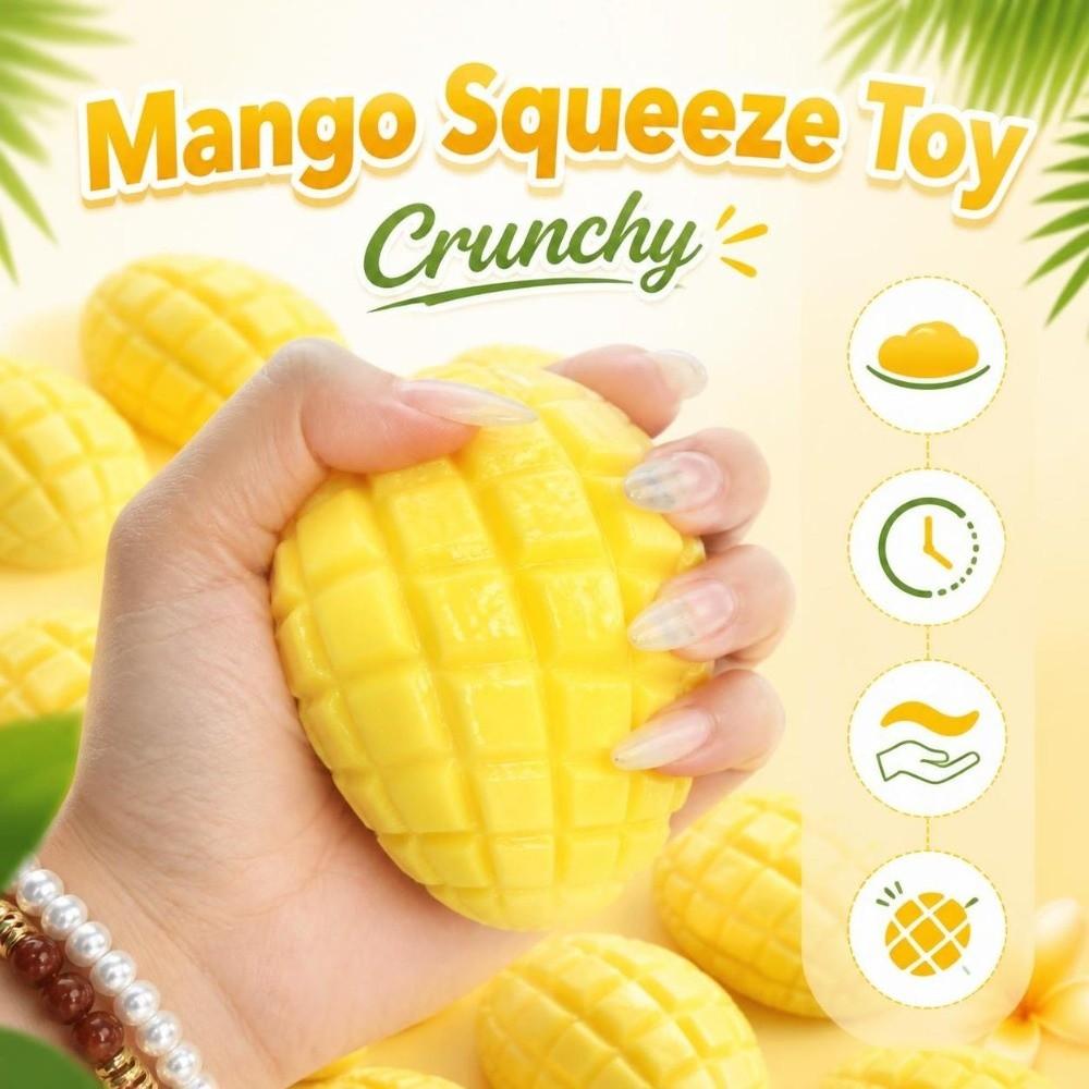 Soundeffekte Mango Quetschspielzeug Formbares TPR Fidget Spielzeug Realistische Früchte Kneten Kindergeschenke
