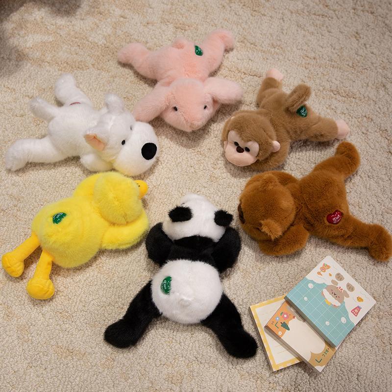 Cute Lying Rabbit Panda Doll Plush Toy Capybara Puppy Doll Girl Company Soothing Doll