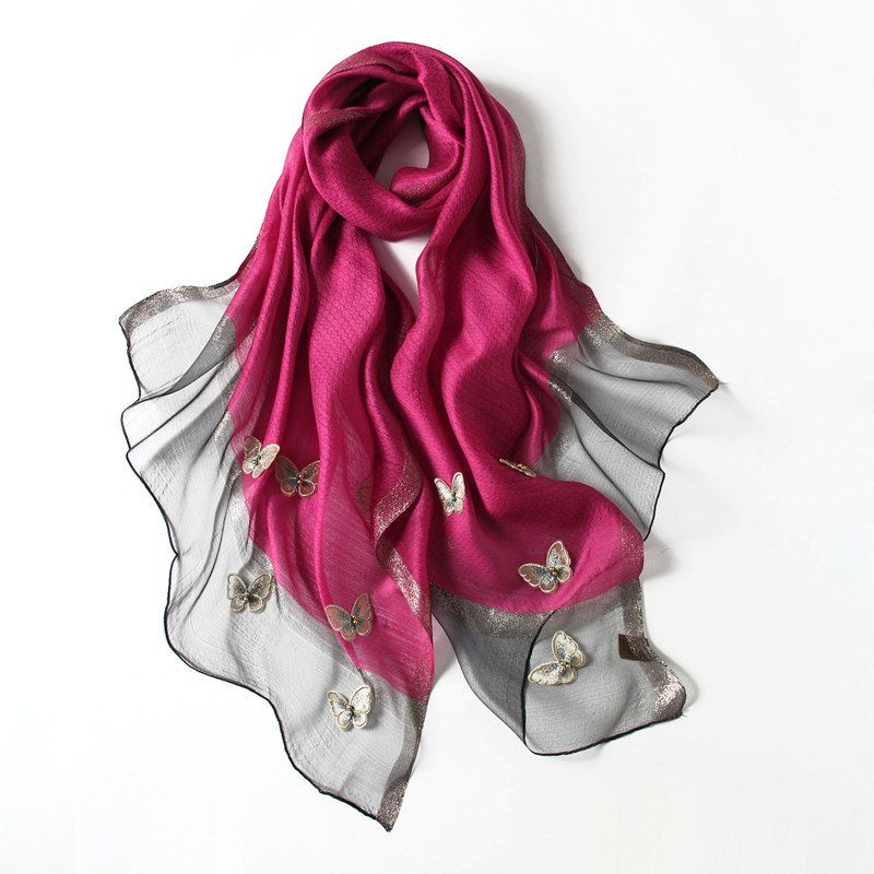 

Роскошный брендовый женский шарф, модные шелковые шарфы с принтом, летние шали и накидки, мягкая женская бандана из пашмины, платок, хиджаб