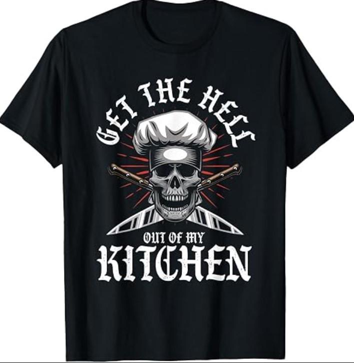 Funny Cook Chef Skeleton T-Shirt,men&women Unisex T-shirt