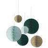 Honeycomb Balls - P'TIT Clown - Set of 6 - Green - Paper - Indoor