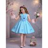 Girls Solid Color Dress Three-dimensional Flower Decoration Princess Dress