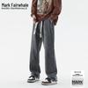 Mark Fairwhale Men's American Retro Loose Wide Leg Straight Jeans