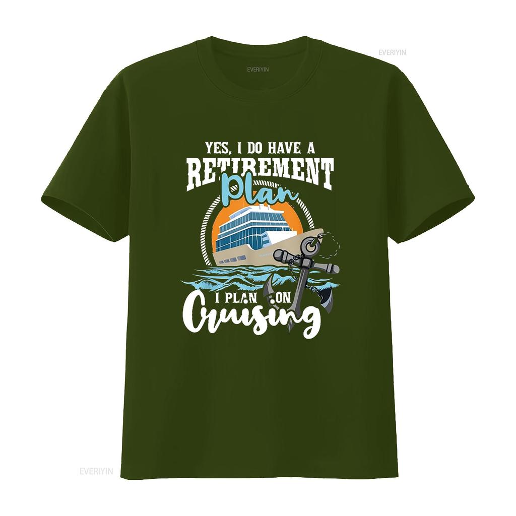 I Do Have A Retirement Plan Cruise Ship Cruising Cruiser T Shirt Black X Large vintage Washed Stretched graphic Versatile