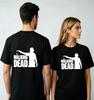 2026 New Neutral Style Black Round-neck T-shirt with White Gun-hand Logo Print, Casual and Loose Cotton T-shirt