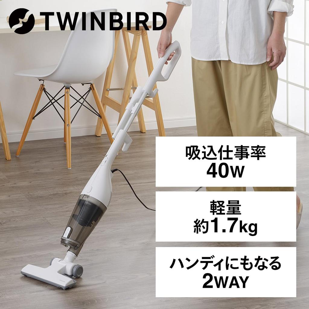 Twinbird Stick Type Cleaner Care TC-E153W [Cyclone 2way/Easy White]