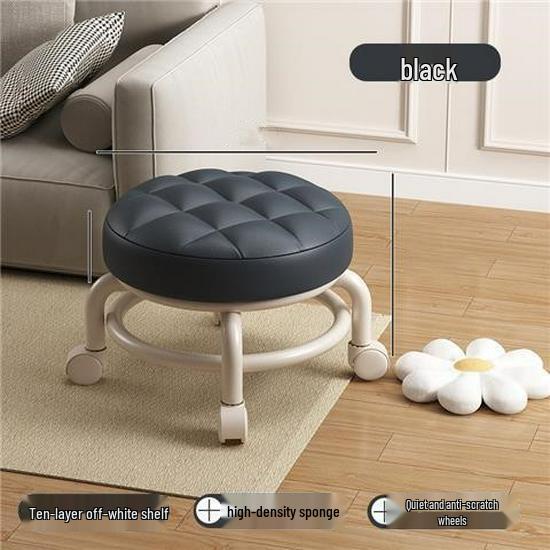 Rolling Pulley Stool for Home, Kids, Internet Celebrities, Soft, Simple Design, Ideal for Grout, Manicure, Pedicure.