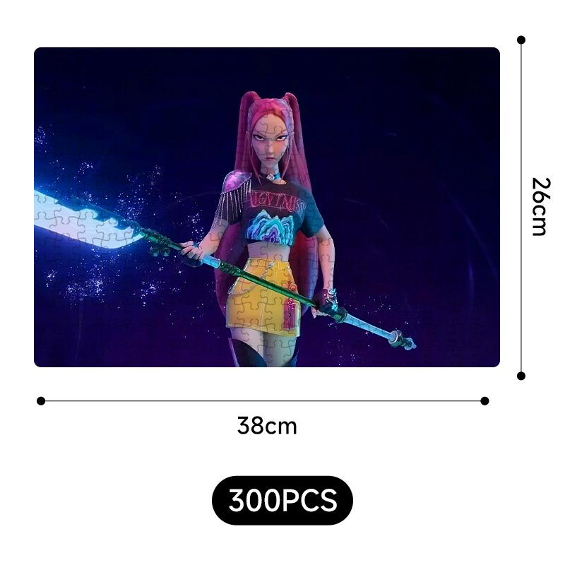 Yeni Kpop Şeytan Avcıları 38*26Cm 300 Parça Yapboz Oyuncakları Rumi Mira Zoey Huntrix Karakter Desenli Masa Oyunu Dekor Çocuk Hediye